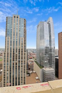 a group of tall buildings